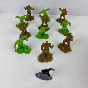Marvel Superhero Plastic And 1 Metal Character Incredible Hulk + Others Toy Lot